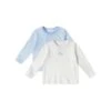 Langarm Set 2 Per Pack - Longsleeve - Hellblau Weiß -kinderkledingwinkel 0f72efb93b8a431eb06810310df32ac2