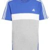 Adidas Sportswear Tiberio 3-Colorblock - T-Shirt Print - Semi Lucid Blue /Medium Grey Heather/White