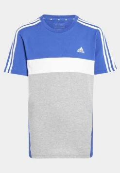 Adidas Sportswear Tiberio 3-Colorblock - T-Shirt Print - Semi Lucid Blue /Medium Grey Heather/White -kinderkledingwinkel 10ce8d2542a64db6a2e77e528c496b0c