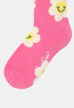 Happy Socks Kids Smiley Daisy 3 Pack - Sokken - Pink -kinderkledingwinkel 18f00200a6bc4879b0fc23fba406cad3