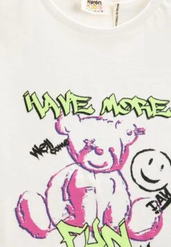 Koton Printed Short Sleeve Crew Neck - T-Shirt Print - Ecru -kinderkledingwinkel 1904c4cf4dc949ed83136024d0c6ef5d