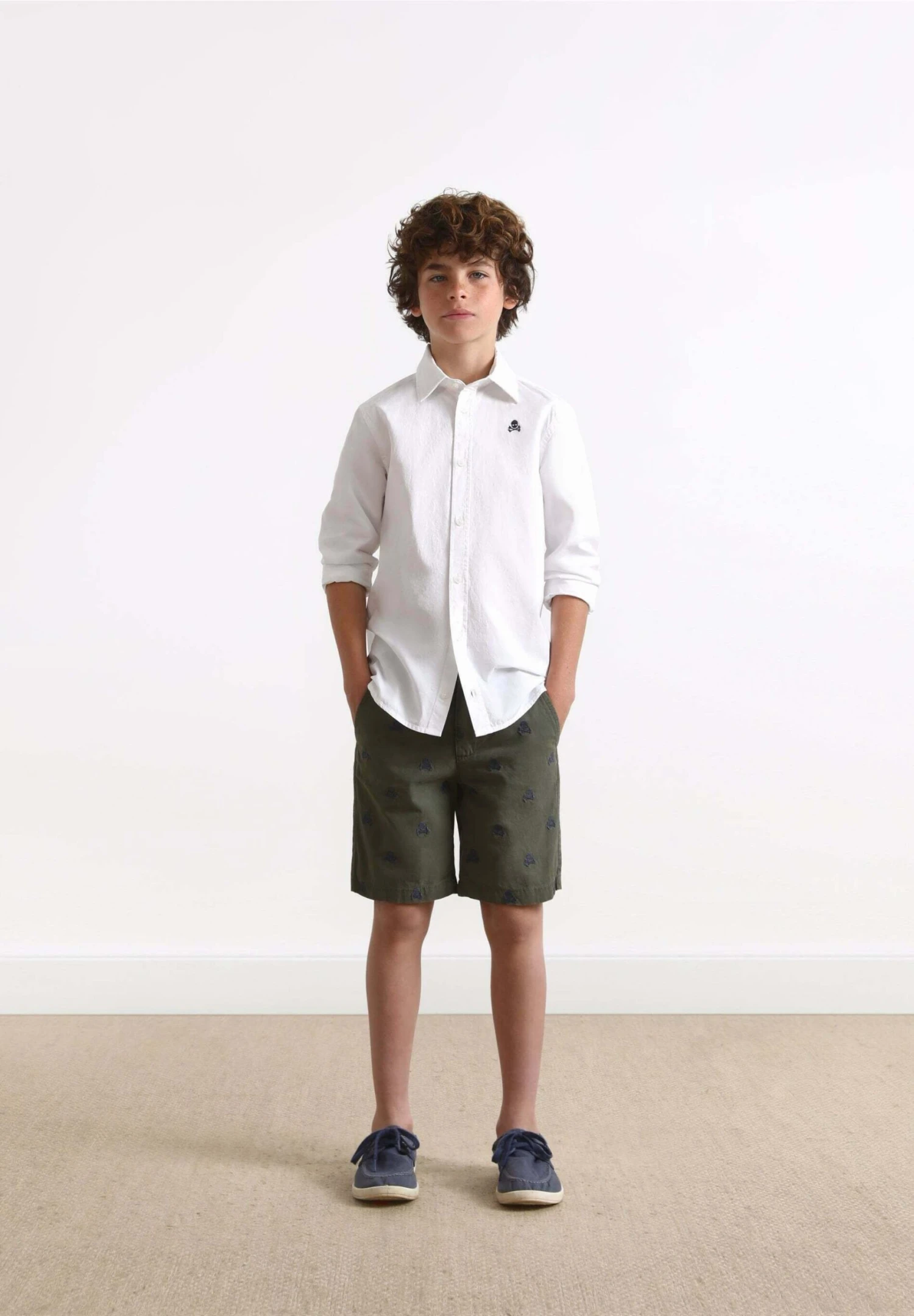 Scalpers Bermuda With All-Over Skull Print - Shorts - Khaki 5 Scalpers Bermuda With All-Over Skull Print - Shorts - Khaki - Afbeelding 3