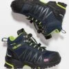 TROLLKIDS Kids Trolltunga Hiker Mid Unisex - Outdoorschoenen - Navy/Viper Green -kinderkledingwinkel 4164ea54c156444b9589d090522ec587