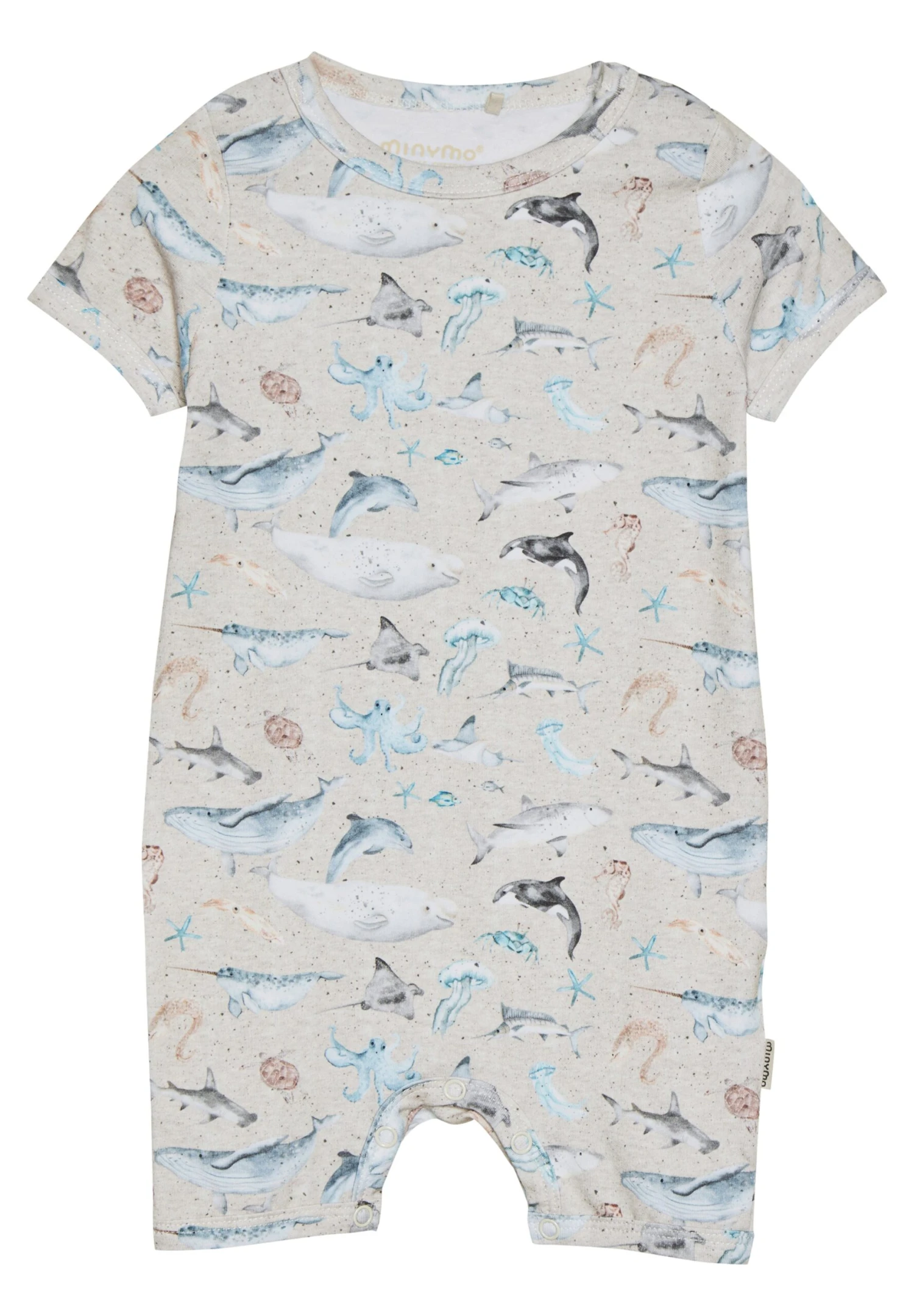 Minymo Ss Aop - Jumpsuit - Sand/Melange 3 Minymo Ss Aop - Jumpsuit - Sand/Melange