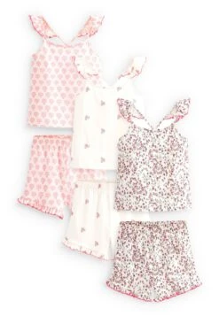 Next Set 3 Pack - Pyjama - Pink Floral Fluro