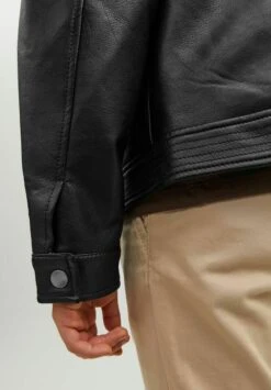 Jack & Jones Junior Imitatieleren Jas - Black -kinderkledingwinkel 54f5768c297241fc811852950b46a26c