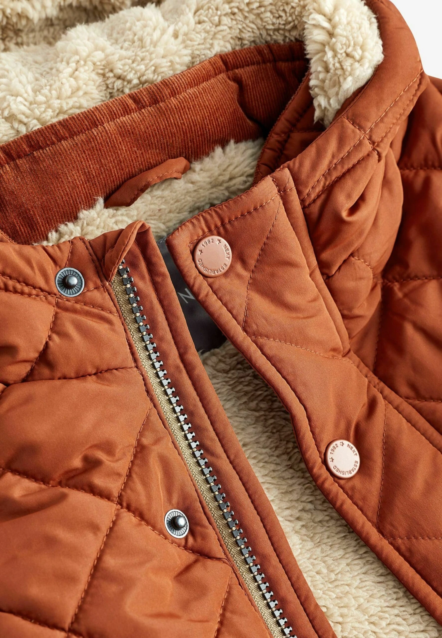 Next Quilted Borg Lined Standard - Winterjas - Rust Brown 7 Next Quilted Borg Lined Standard - Winterjas - Rust Brown - Afbeelding 5