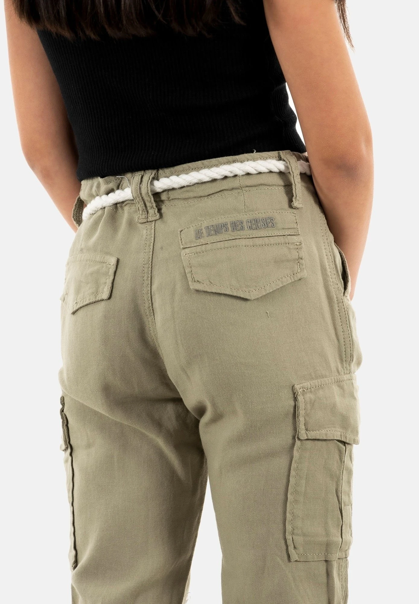 LE TEMPS DES CERISES Cargobroek - Vert 5 LE TEMPS DES CERISES Cargobroek - Vert - Afbeelding 3