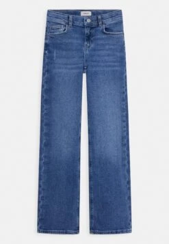 Kogjuicy Wide Leg Dest- Straight Leg Jeans - Medium Blue Denim