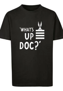F4NT4STIC Looney Tunes Bugs Bunny What'S Up Doc Stripes - T-Shirt Print - Black -kinderkledingwinkel 619c2e31e20948f58d58bf0fec07884d