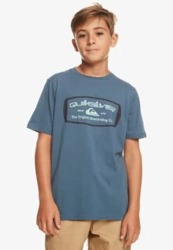 Quiksilver Mind Barrel - T-Shirt Print - Blue