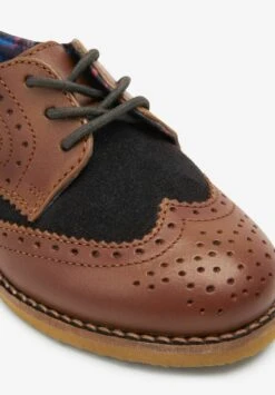 Next Brogues - Babyschoenen - Tan Brown Navy Blue -kinderkledingwinkel 6cbbe29997084835bbab686e1267dd96