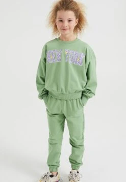 WE FASHION Met Opdruk - Sweater - Green