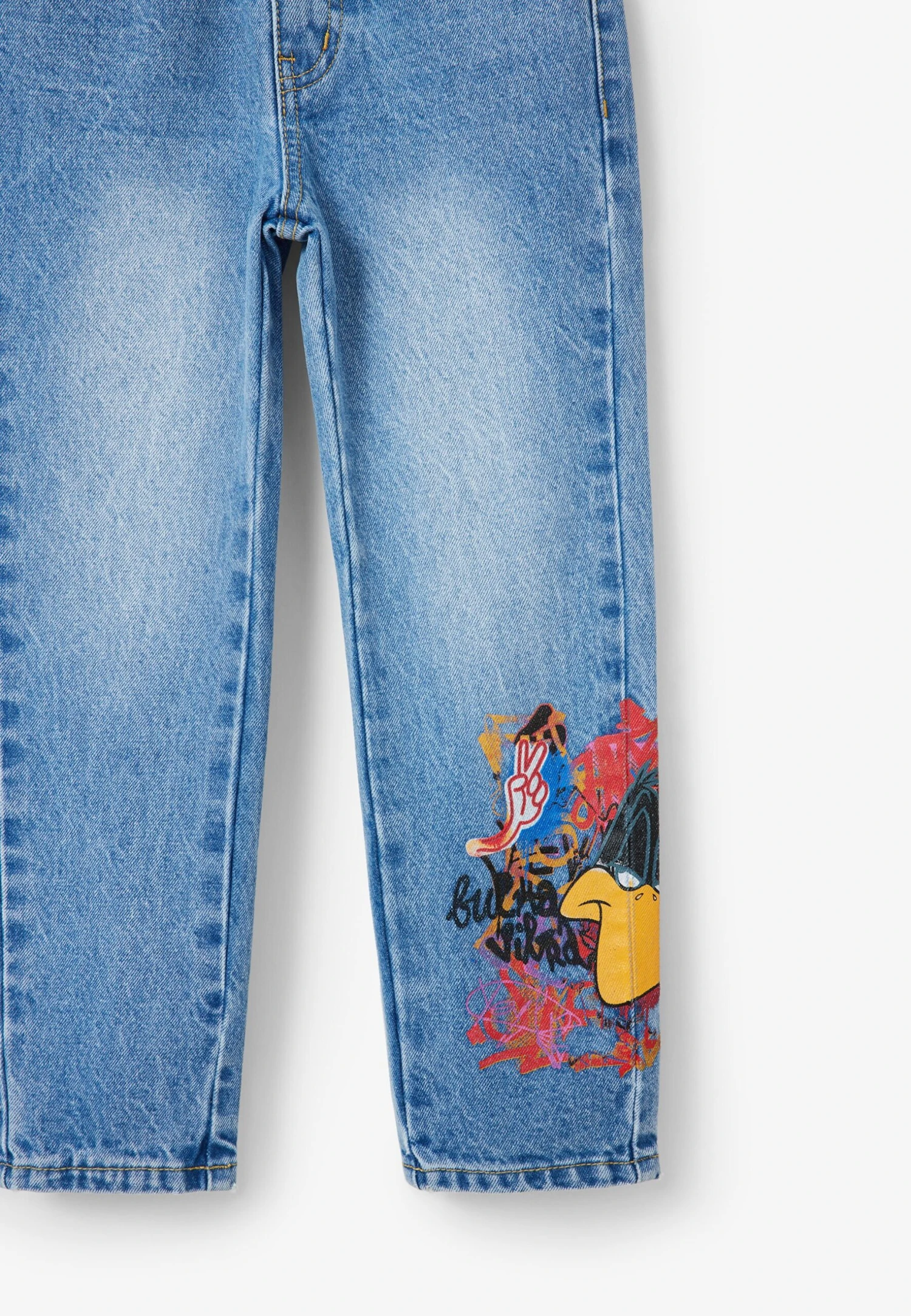 Desigual Looney Tunes- Straight Leg Jeans - Blue 7 Desigual Looney Tunes- Straight Leg Jeans - Blue - Afbeelding 5