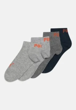 Puma Kids Quarter Ecom 6 Pack - Sokken - Grey Mélange/Dark Night