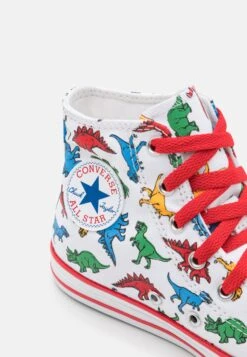 Converse Chuck Taylor All Star Dinosaurs Unisex - Sneakers Hoog - White/Enamel Red/Totally Blue -kinderkledingwinkel 8d1feaae343d4defabc0277db43a98e6