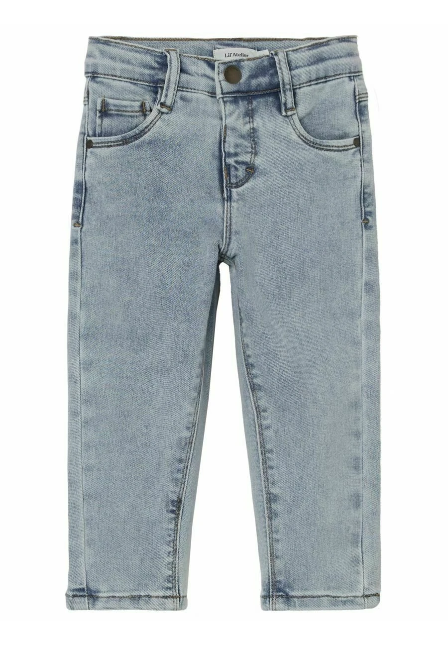 Lil Atelier Straight Leg Jeans - Medium Blue Denim 3 Lil Atelier Straight Leg Jeans - Medium Blue Denim
