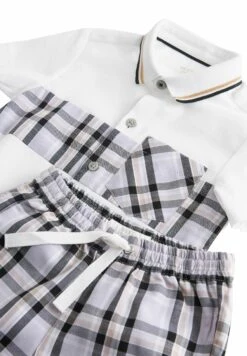 Next And Set - Shorts - White Check Spliced -kinderkledingwinkel ac7bad3c036f469894a6850192fc32cd