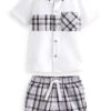 Next And Set - Shorts - White Check Spliced -kinderkledingwinkel b852748b2f2f4a6d977d4eb63c3c742d
