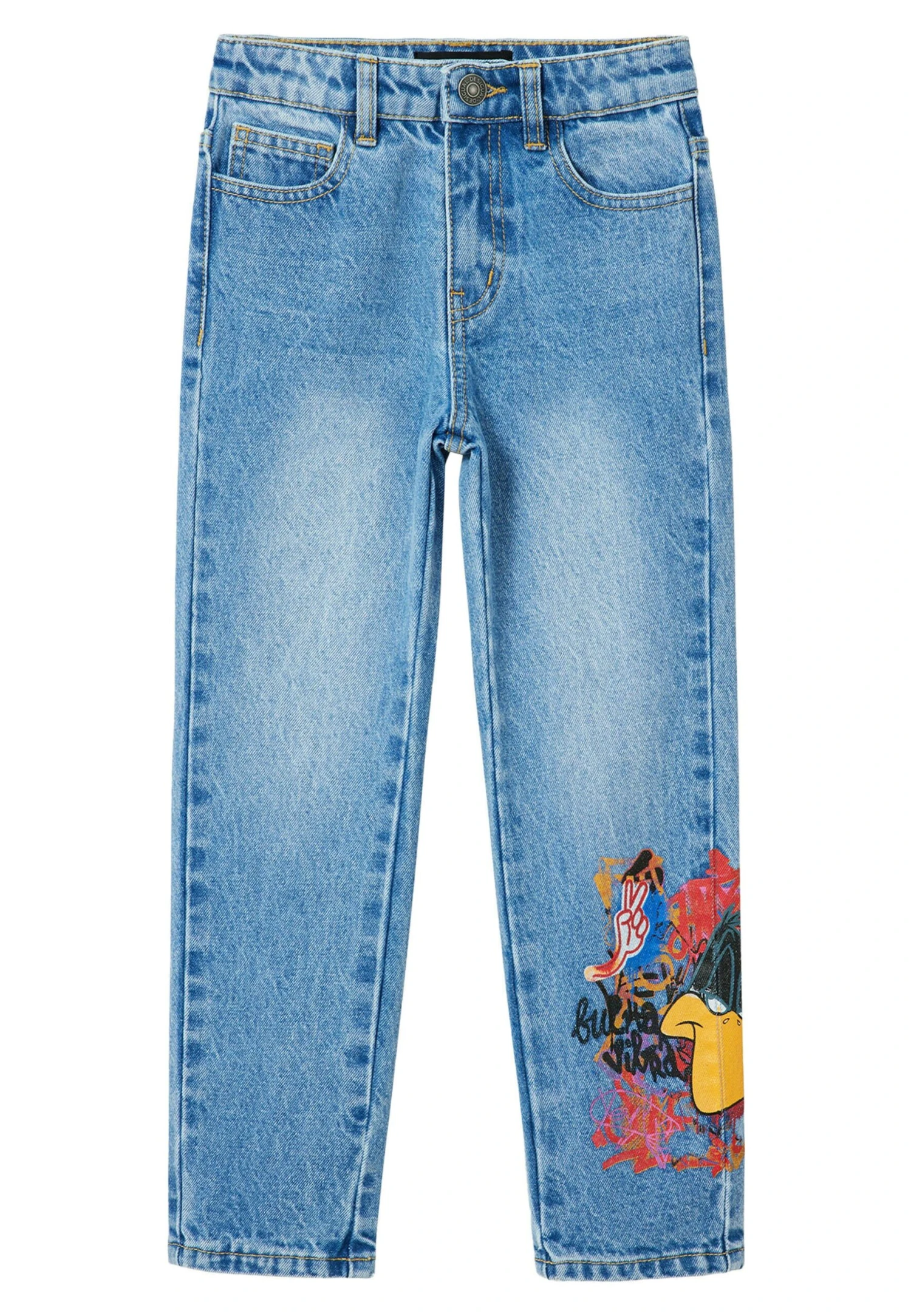 Desigual Looney Tunes- Straight Leg Jeans - Blue 5 Desigual Looney Tunes- Straight Leg Jeans - Blue - Afbeelding 3