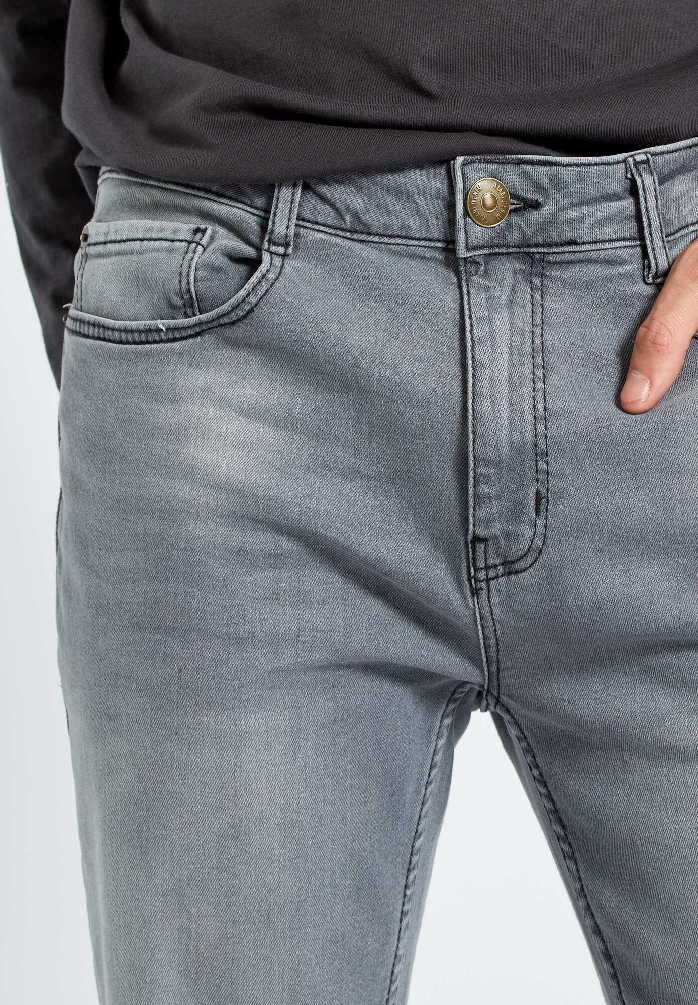 Slim Fit Jeans - Mid Grey 6 Slim Fit Jeans - Mid Grey - Afbeelding 4