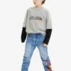 Desigual Looney Tunes- Straight Leg Jeans - Blue -kinderkledingwinkel cdadefb0494e4b29a5d25cc96a1dcaf1