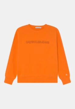 Calvin Klein Jeans Raised Embro - Sweater - Vibrant Orange