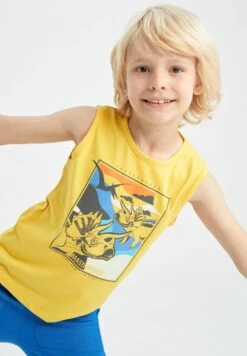 DeFacto Regular Fit - T-Shirt Print - Yellow 9 DeFacto Regular Fit - T-Shirt Print - Yellow -kinderkledingwinkel d2d00eeca96343a188e10c2a8431f575