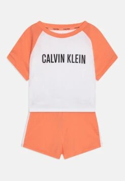 Pyjama - Peachcoral/White