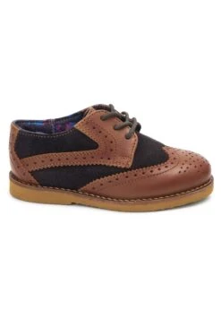 Next Brogues - Babyschoenen - Tan Brown Navy Blue -kinderkledingwinkel e5788fbb9bef4a5689bb5c0a23c3ae12