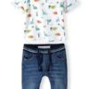 Minoti 2 Pcs Set - Slim Fit Jeans - Blue Blue Denim -kinderkledingwinkel e7560dfb263f4011a10437998cccbf2a