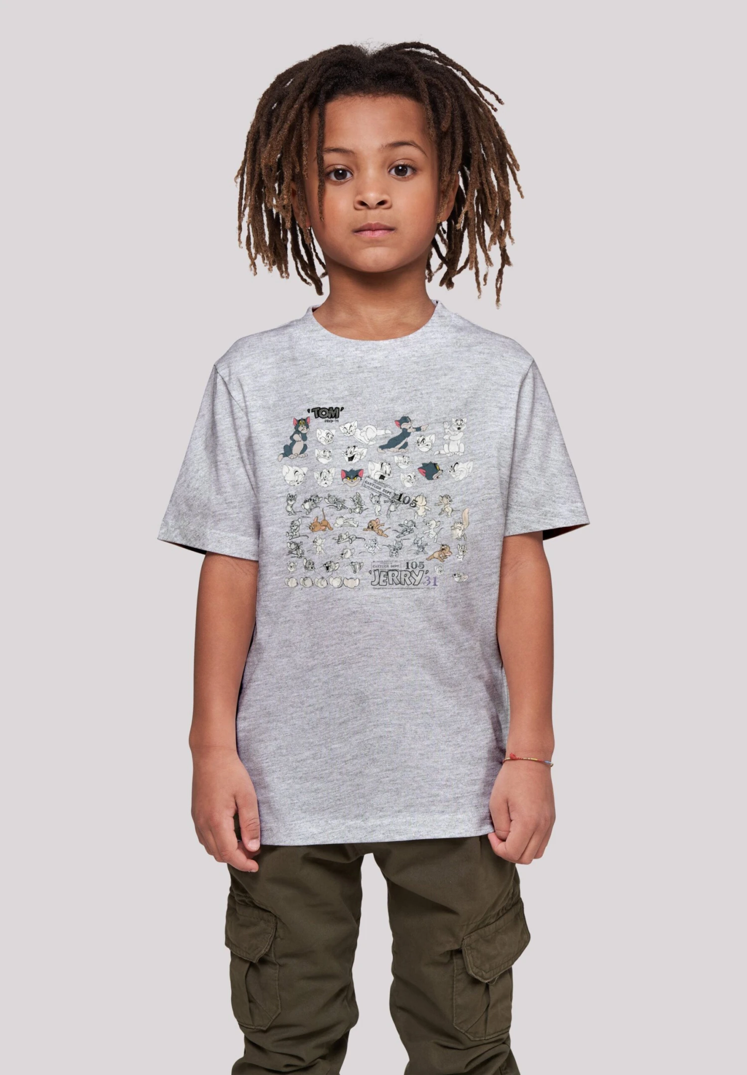 F4NT4STIC Tom And Jerry Tv Serie Cartoon Dept - T-Shirt Print - Heather Grey 4 F4NT4STIC Tom And Jerry Tv Serie Cartoon Dept - T-Shirt Print - Heather Grey - Afbeelding 2