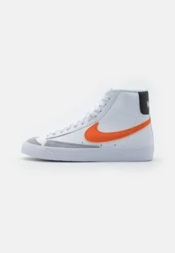 Nike Sportswear Blazer Mid '77 Bg Unisex - Sneakers Hoog - White/Safety Orange-Wolf Grey-Black