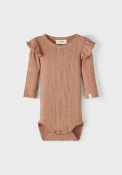 Lil Atelier Langarm - Body - Mocha Mousse -kinderkledingwinkel f6ca070433664a50b4b71494dace8176